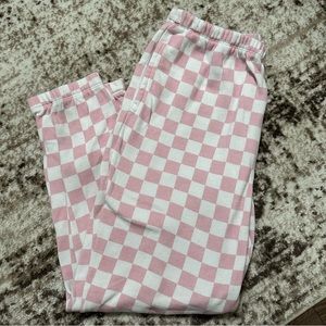 Pink Checkered Sweatpants